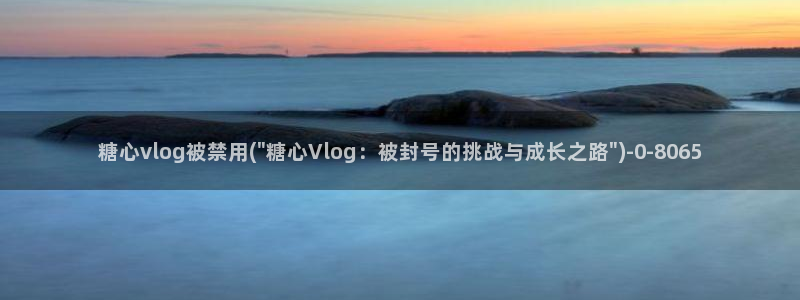糖心vlog 主播:糖心vlog被禁用(